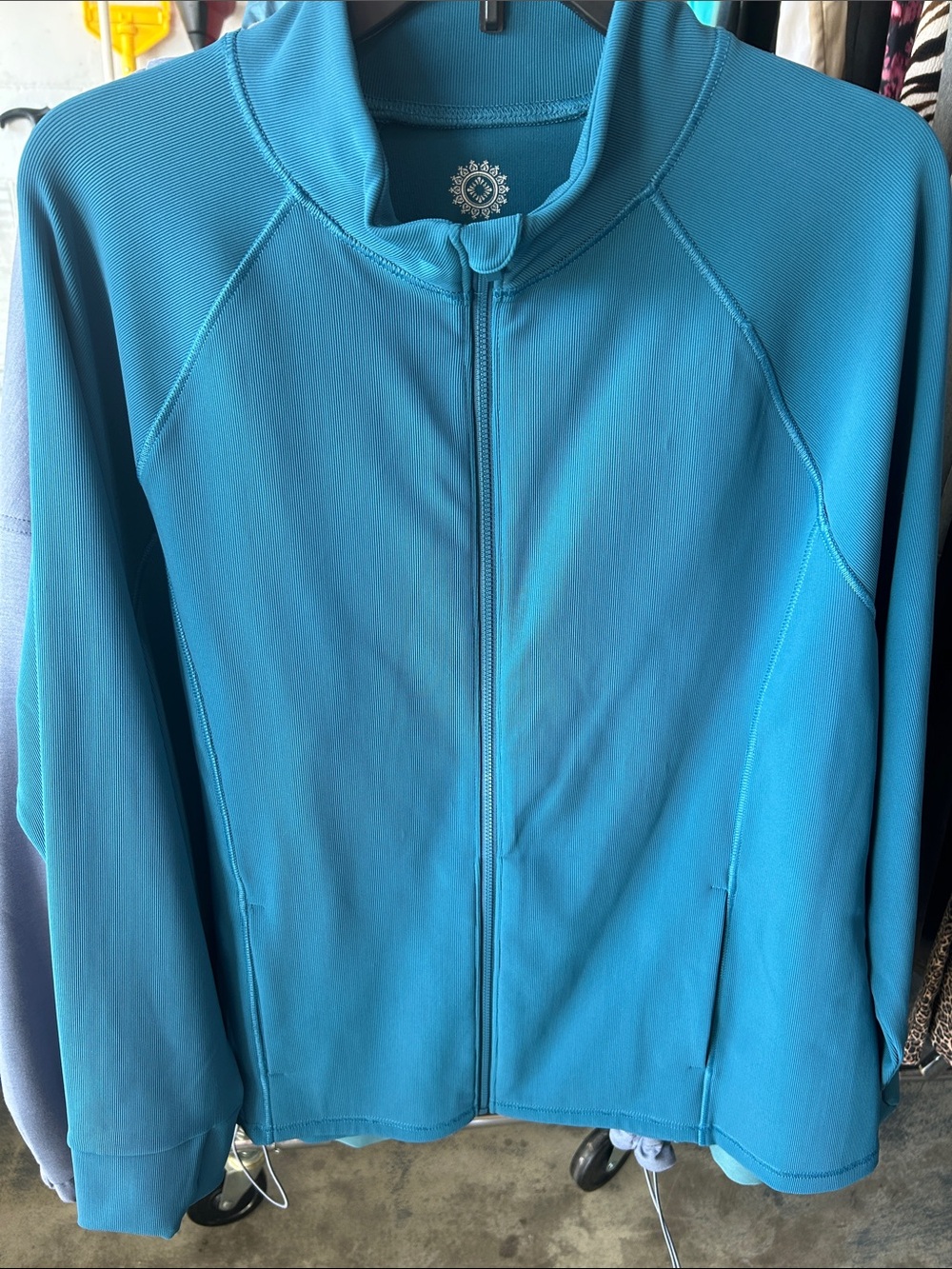 Women’s Teal Full-Zip Bomber Jacket - Lightweight Active Layer